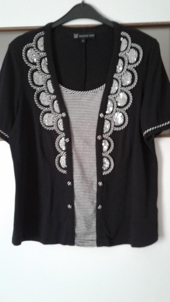 Dames shirt , Edgar Vos, maat L, Zwart, Maat 42/44 (L), Ophalen of Verzenden, Zo goed als nieuw