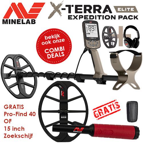 Minelab X-Terra ELITE Expedition Pack GRATIS PF40 of EQX15 !, Meer dan 30 cm, Nieuw, Ophalen of Verzenden, Minelab