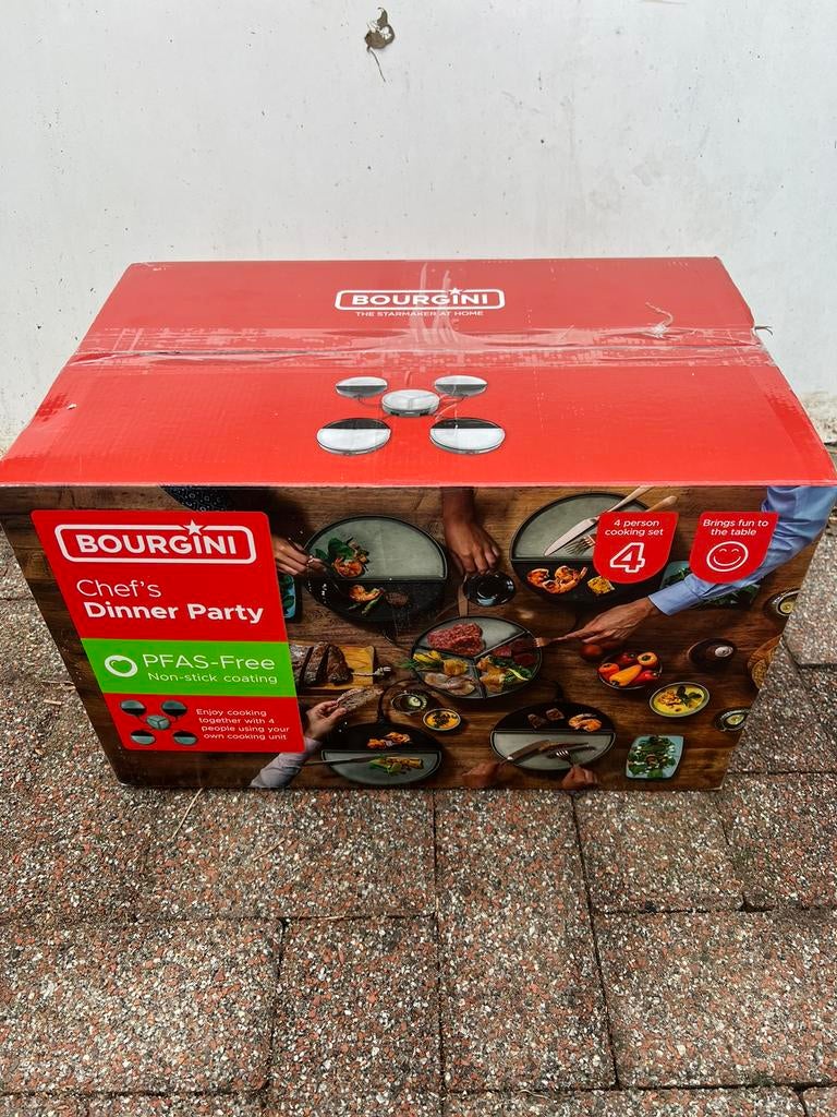 BOURGINI Chef's Dinner Party gourmetset, Ophalen, Zo goed als nieuw, 4 t/m 7 personen