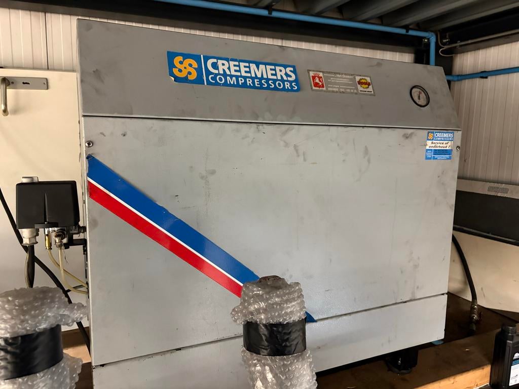 Creemers SGC 550 Compressor - Geluidsgedempt, 10 bar, Doe-het-zelf en Verbouw, Compressors, Ophalen, Gebruikt, 400 tot 800 liter/min