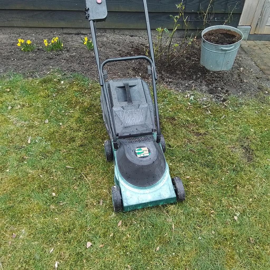 Greenway Elec. Grasmaaier, Tuin en Terras, Grasmaaiers, Gebruikt, Elektrische grasmaaier, 30 t/m 39 cm, Cirkelmaaier, Elektrische starter