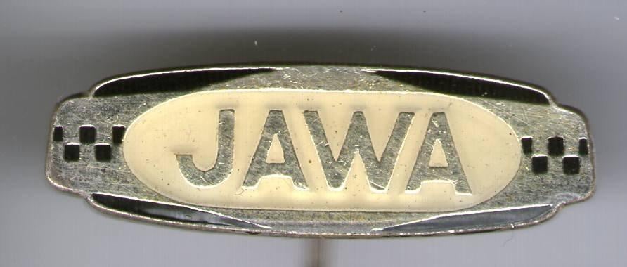 JAWA email op zilverkleurig motorfiets speldje ( G_056 ), Verzenden, Zo goed als nieuw, Transport, Speldje of Pin
