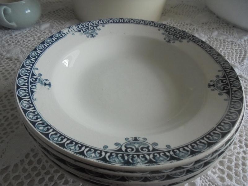 6 brocante diepe borden st. Amand Andrinople, Antiek en Kunst, Ophalen of Verzenden