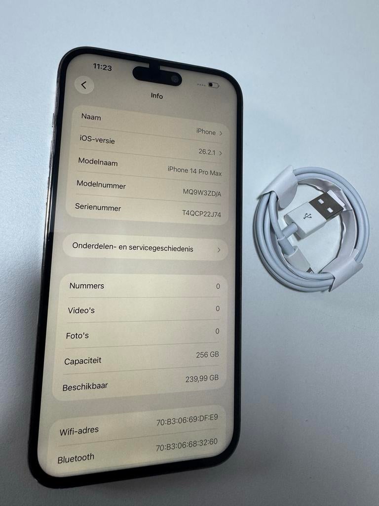 iPhone 14 Pro Max 256 GB! Goed lezen / kijken, Telecommunicatie, Mobiele telefoons | Apple iPhone, 256 GB, Gebruikt, Ophalen of Verzenden