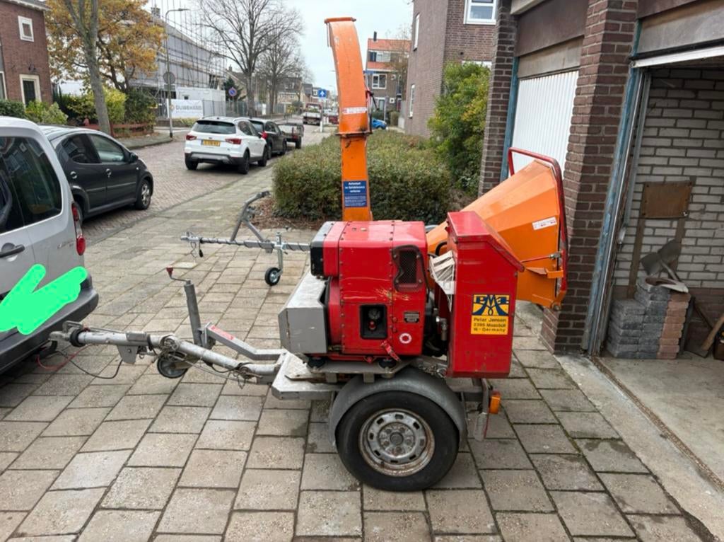 Houtversnipperaar hakselaar  Jensen-Angeln hovenier  tuin., Ophalen, Gebruikt, Met opvangbak