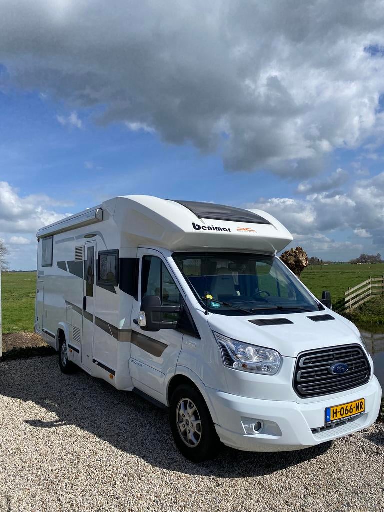 Vakantie klaar, Benimar Terosso 467, hefbed, enkele bedden, 7 tot 8 meter, Particulier, Ford, Half-integraal