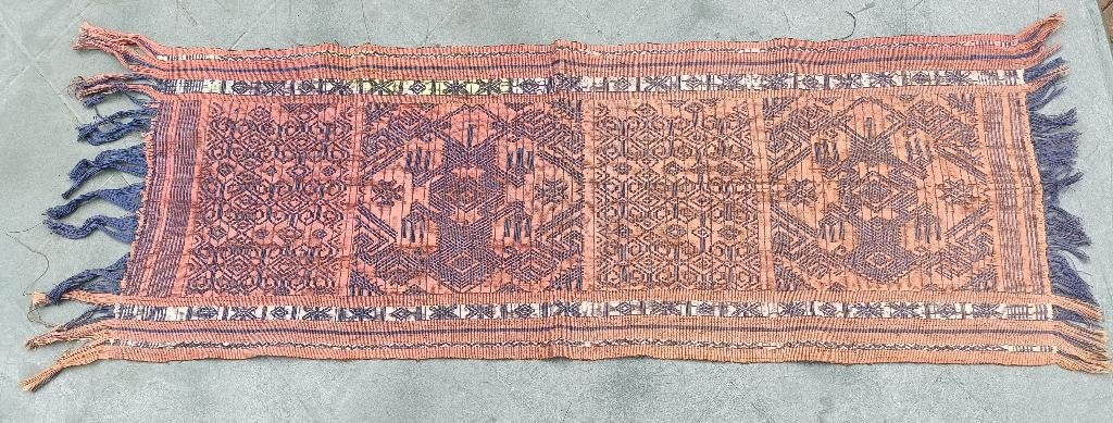 Antieke sjaal pahikung songket uit Sumba Indonesië oude stof, Ophalen of Verzenden