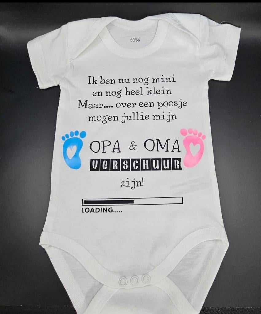 Romper gepersonaliseerd cadeau baby kraam gender reveal, Kinderen en Baby's, Kraamcadeaus en Geboorteborden, Ophalen of Verzenden