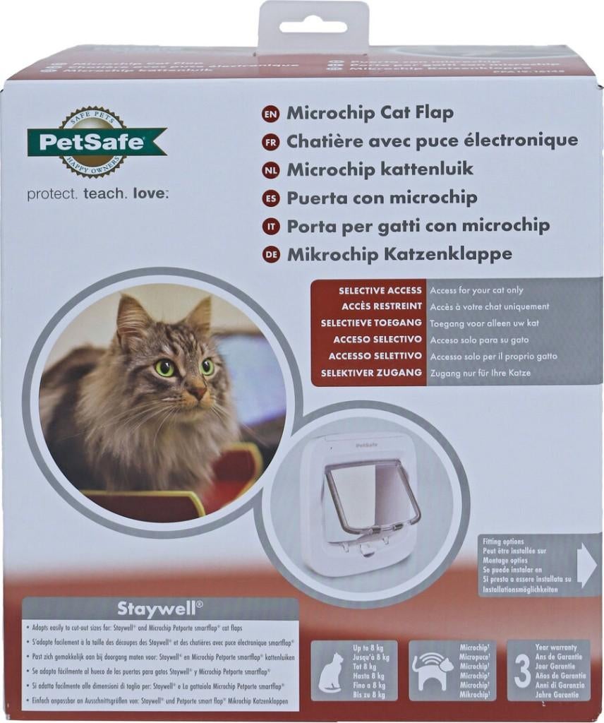 ACTIE PetSafe kattendeur microchip, wit. PPA19-16145 €59,95, Ophalen of Verzenden, Nieuw