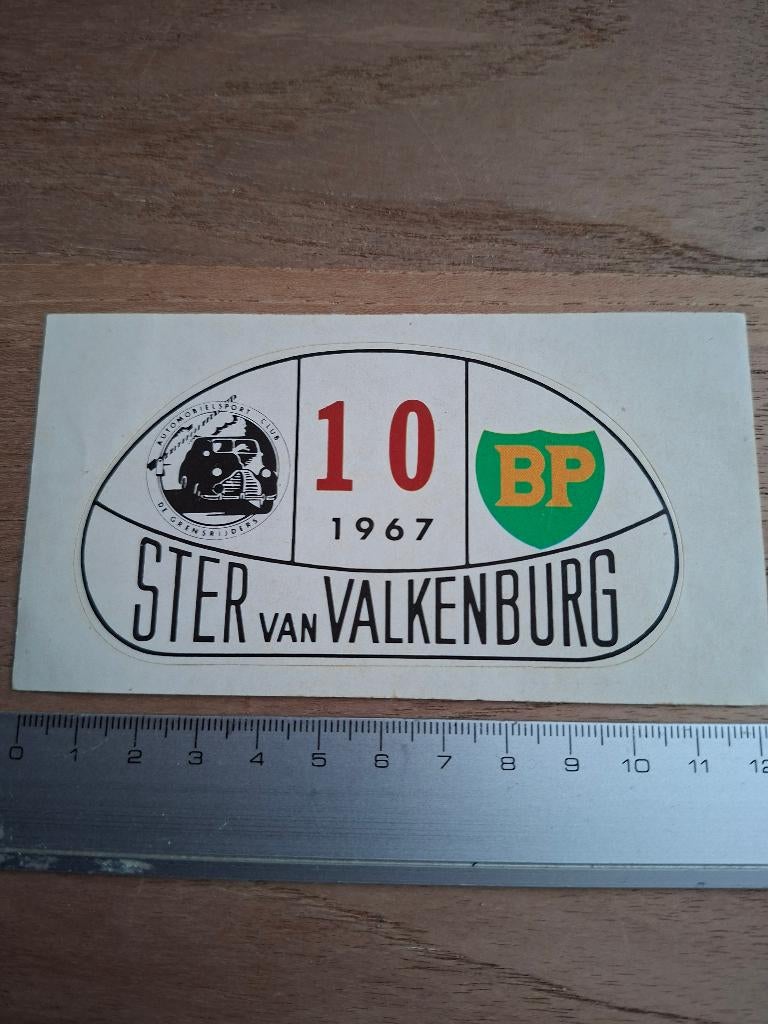 Sticker ster van Valkenburg 1967, Ophalen of Verzenden, Zo goed als nieuw, Auto of Motor