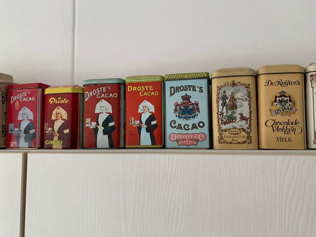 Vintage Droste blikjes, Ophalen of Verzenden, Gebruikt, Overige, Droste