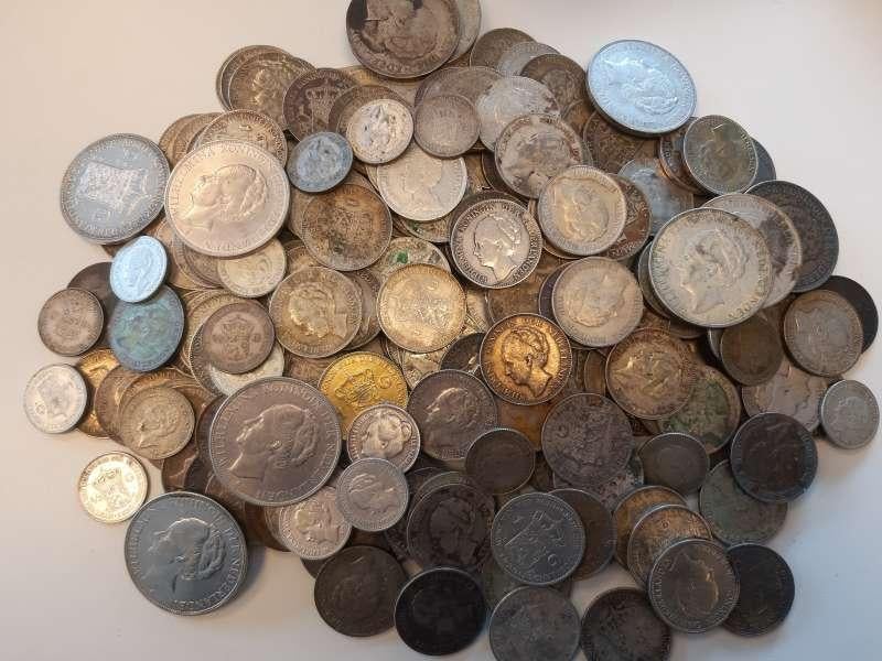 Nederland halve kilo zilveren Wilhelmina Guldenmunten