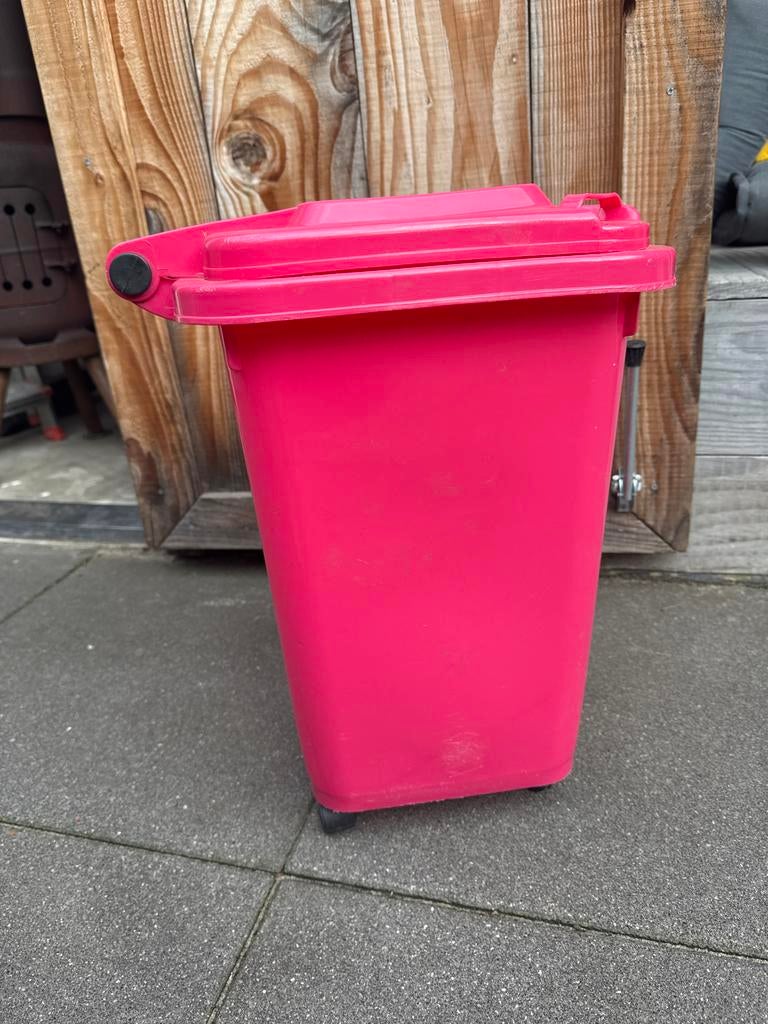 Roze minicontainer met wielen - Handig en compact, Ophalen, Gebruikt, Overige materialen, Overige typen