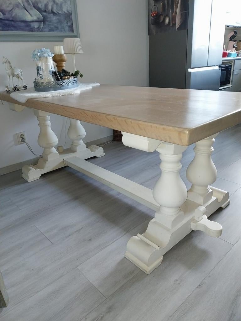 Kloostertafel 190x90, Ophalen, Eikenhout, 50 tot 100 cm, 150 tot 200 cm