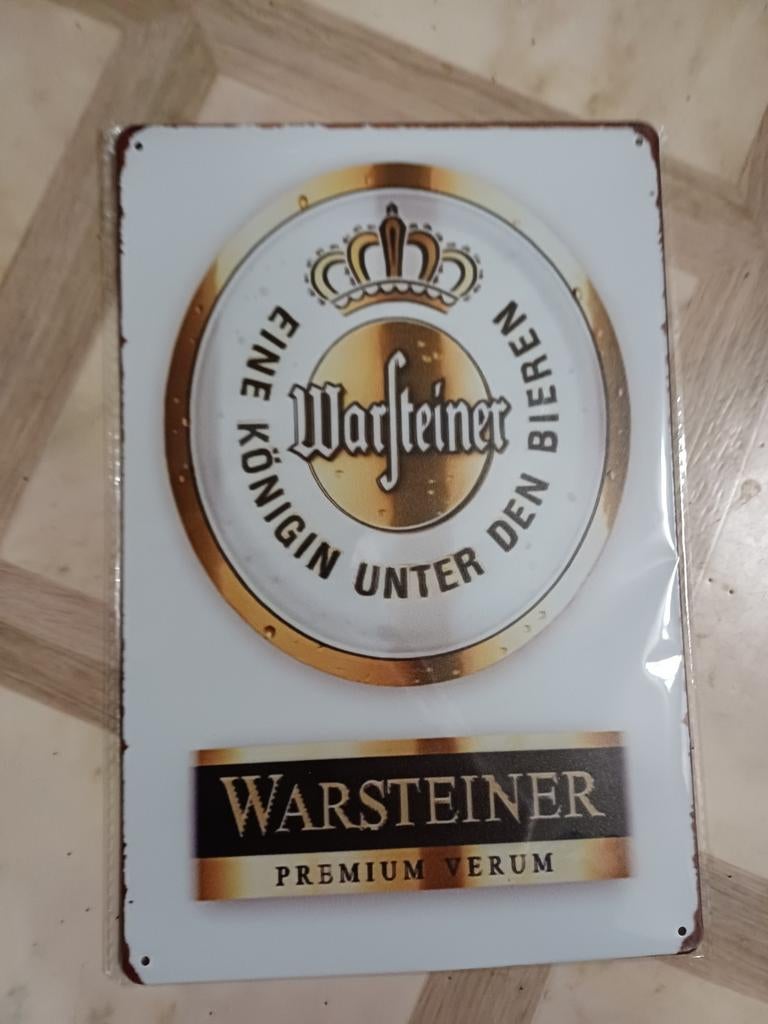 Warsteiner Reclamebord - Nieuwstaat, Ophalen of Verzenden, Nieuw, Reclamebord, Plaat of Schild, Overige merken