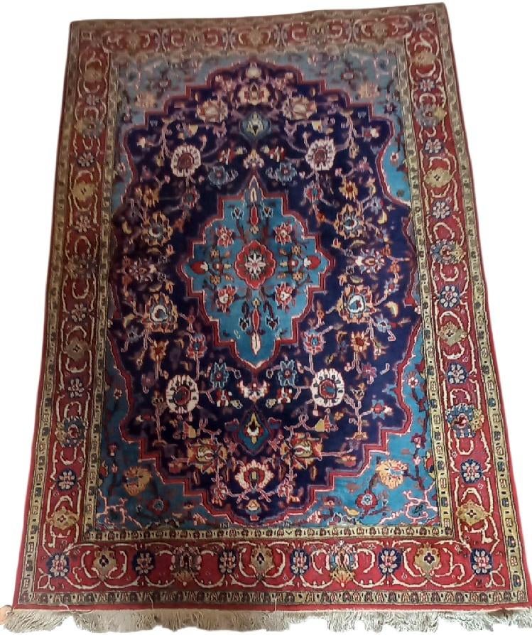 "Ghom" Perzisch handgeknoopt tapijt., Ophalen of Verzenden