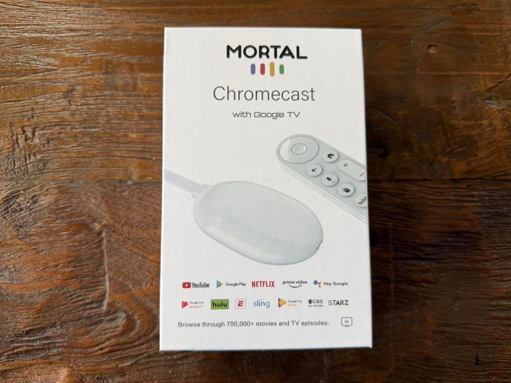 Nieuwe Mortal Google TV Chromecast 4K HDR, Audio, Tv en Foto, Mediaspelers, Nieuw, Ophalen of Verzenden, H, H