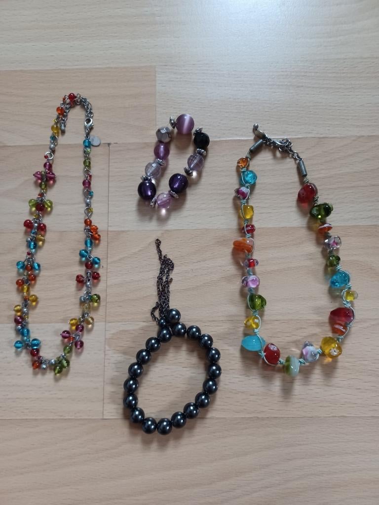 Kindersieraden,  2 armbandjes,  2 kettingen, Ophalen of Verzenden, Zo goed als nieuw, Overige kleuren, Armband