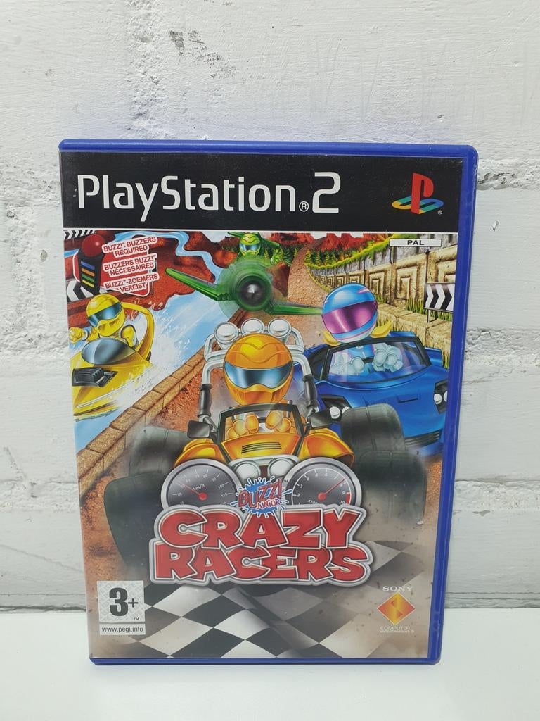 Buzz! Junior: Crazy Racers Ps2/PlayStation 2 (CIB), Gebruikt, ., Racen en Vliegen, Eén computer