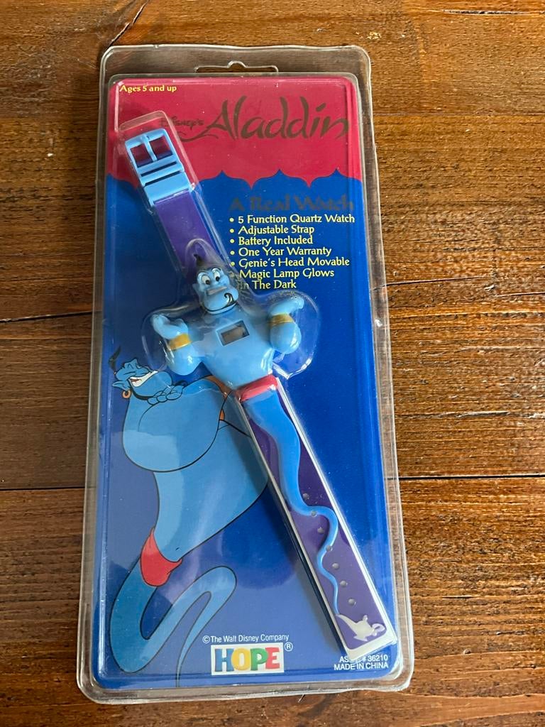 Disney Aladdin horloge nieuw geseald., Ophalen of Verzenden, Overige figuren, Nieuw