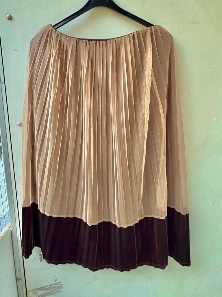 Vintage Anna Field rok beige/bruin M 38, Kleding | Dames, Rokken, Zo goed als nieuw, Maat 38/40 (M), Beige, Knielengte, Ophalen of Verzenden