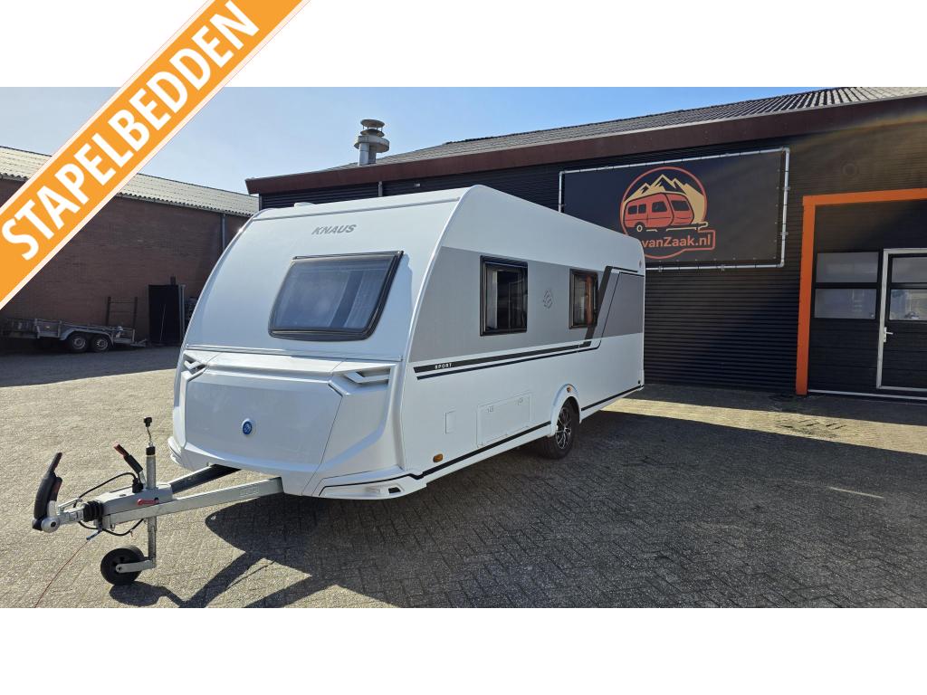Knaus Sport 540 FDK Zakluifel,Stapelbed,1800K, Caravans en Kamperen, Caravans, Koelkast, Overige typen, Bedrijf, Treinzit