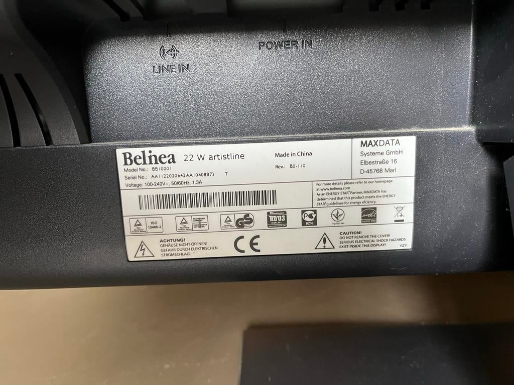Belinea 22" Artistline Monitor - Gebruikt, Computers en Software, Ophalen of Verzenden, Gebruikt