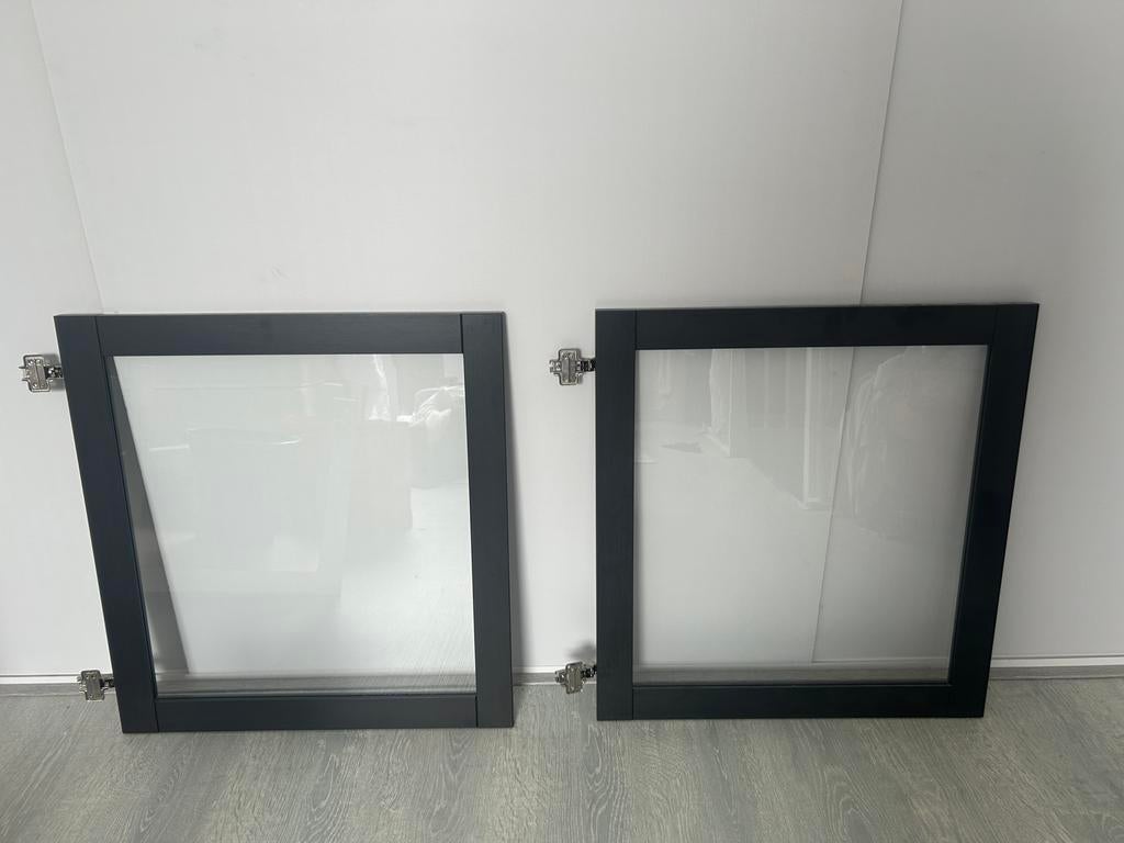 Sindvik Ikea deuren 2 stuks, Ophalen of Verzenden, Zo goed als nieuw, Glasplaat, Minder dan 80 cm