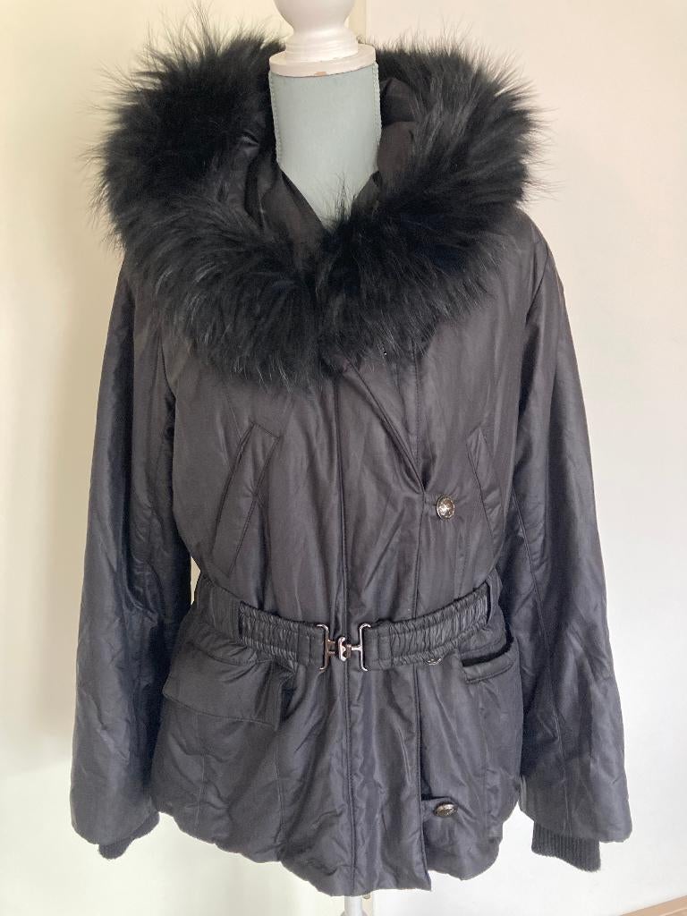 Zwarte winterjas met capuchon - Creenstone, Maat 38/40 (M), Zwart, Creenstone, Ophalen of Verzenden