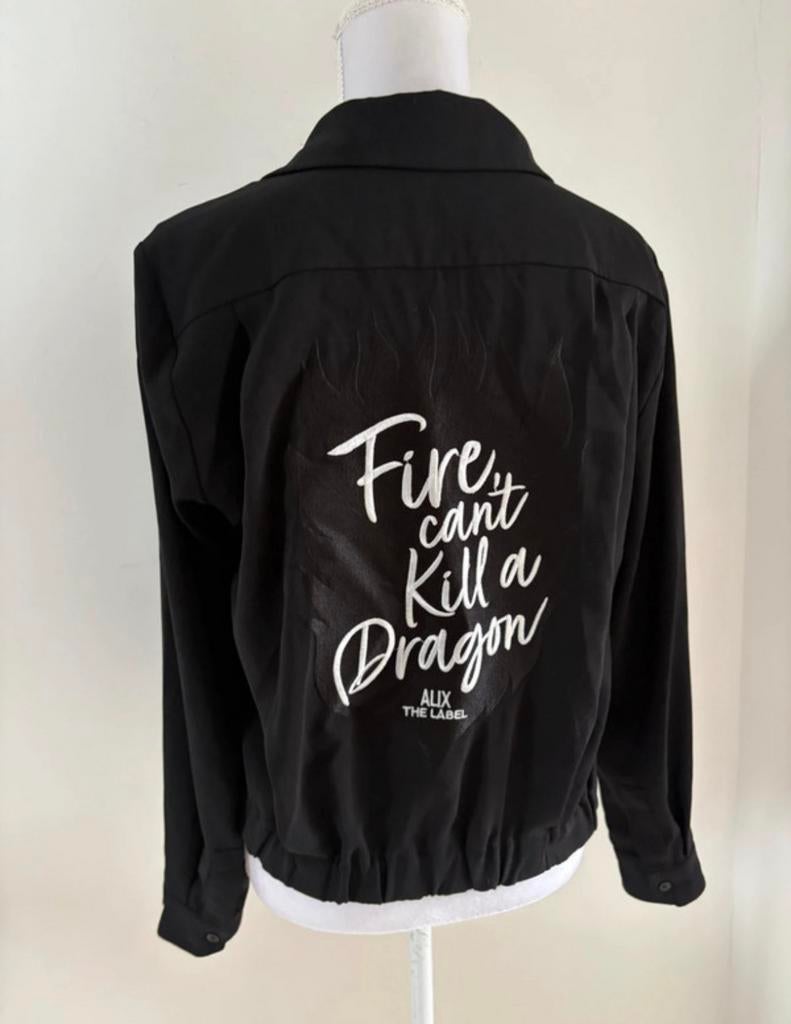 Gaaf, stoer zwart Alix the Label vestje/jasje - maat S, Zwart, Ophalen of Verzenden, Zo goed als nieuw, Jasje