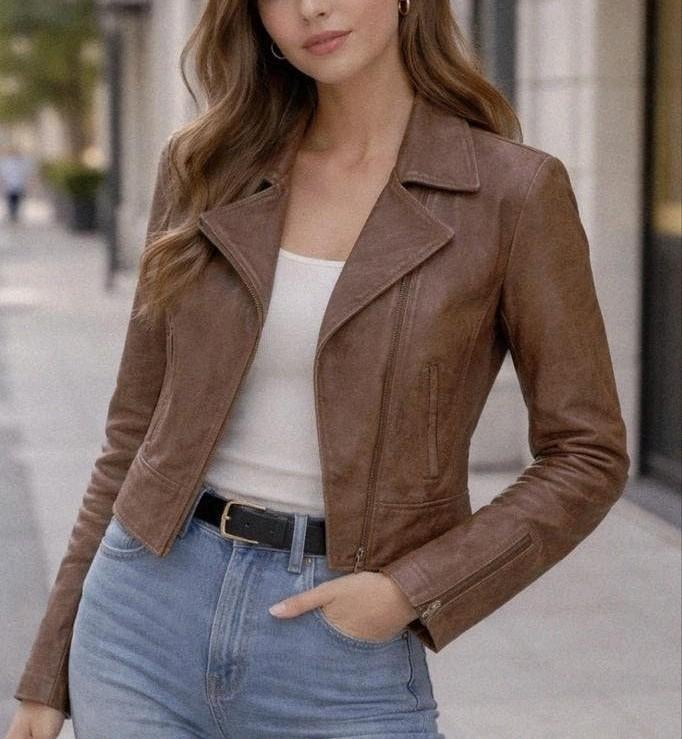 Mango lamslederen jasje, Bruin, Ophalen of Verzenden, Zo goed als nieuw, Jasje