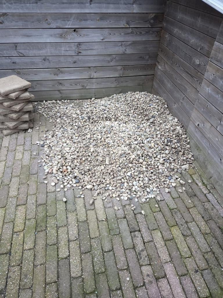 Gratis, Tuin en Terras, Grind, Keien en Split, Ophalen, Gebruikt, Grijs, Grind