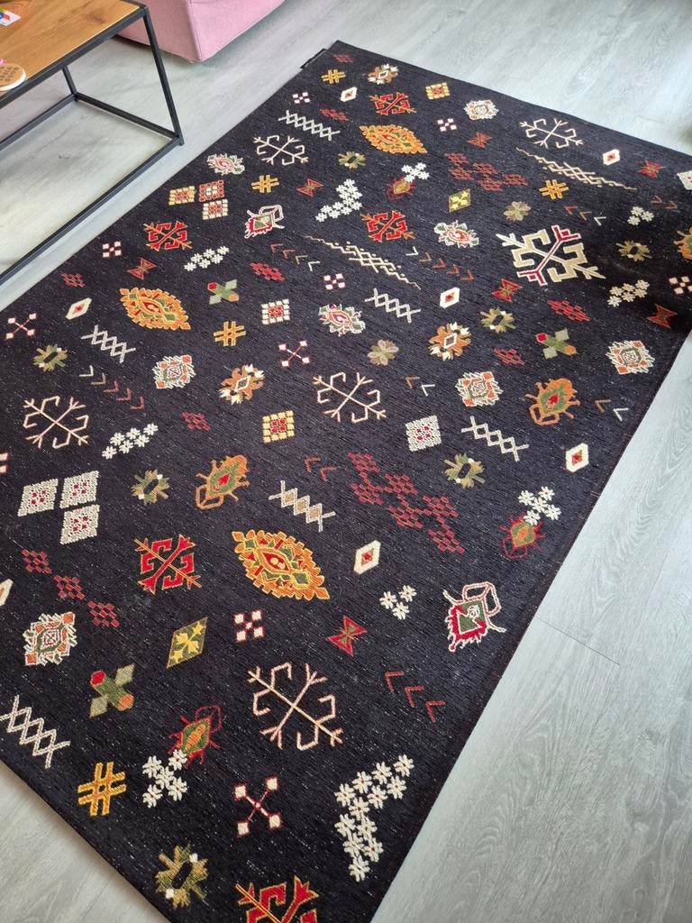 Vloerkleed Fred van Leer Black 234x156 cm, Ophalen, Modern, Bohemian, Design, 150 tot 200 cm, Groen