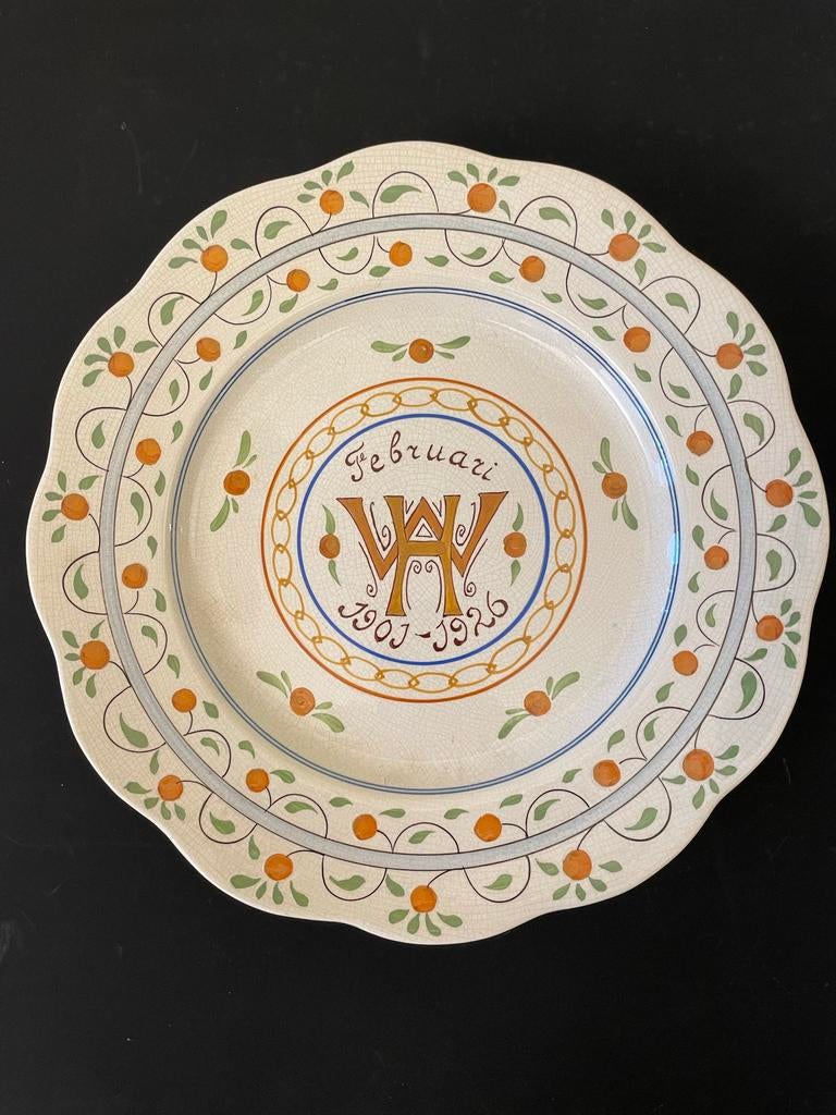 Herinneringsbord Wilhelmina & Hendrik 25 jaar huwelijk 1926, Ophalen of Verzenden