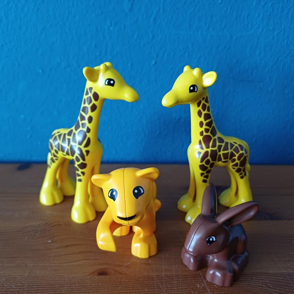 Duplo Dieren Konijn giraf welp, Ophalen of Verzenden, Zo goed als nieuw, Duplo