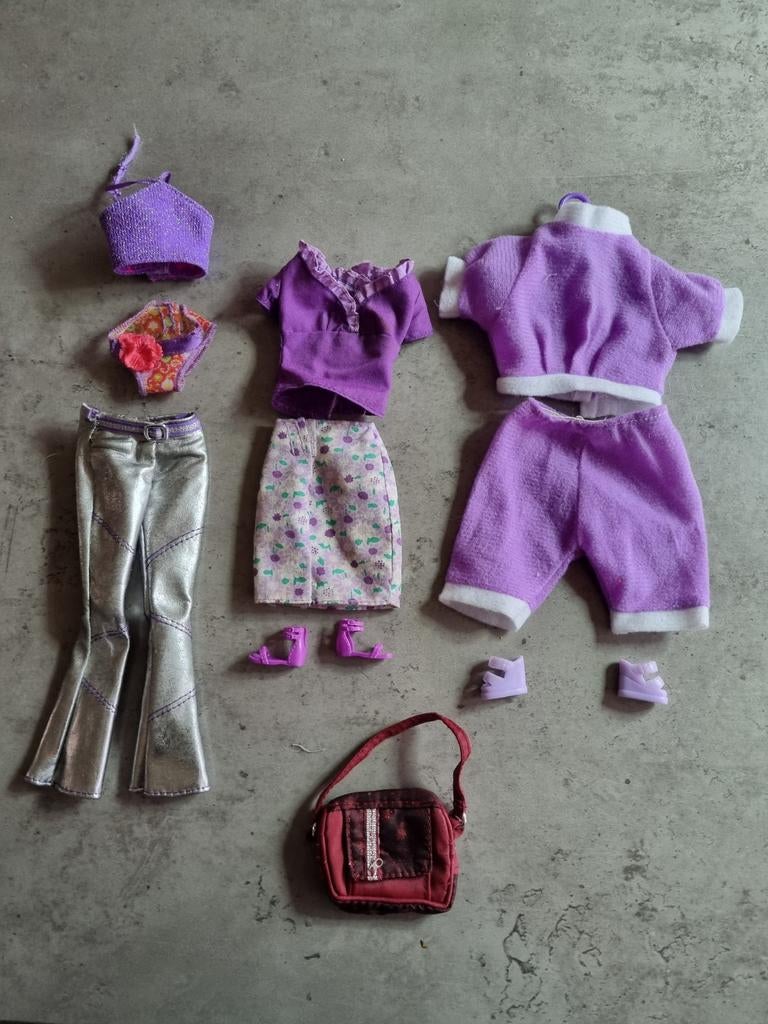 Orig,VNT,11-Delig,BARBIE KLEDING+ACCES, Paars/Zilver,Igst!, Ophalen of Verzenden, Zo goed als nieuw, Barbie