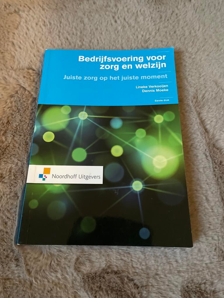 Bedrijfsvoering voor zorg en welzijn, Boeken, Studieboeken en Cursussen, Ophalen of Verzenden, Gamma, Gelezen, HBO