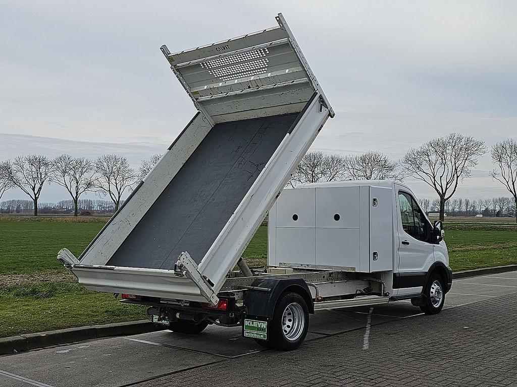 FORD TRANSIT 2.0 kipper kist 170pk ac, Gebruikt, Euro 6, Wit, Bedrijf