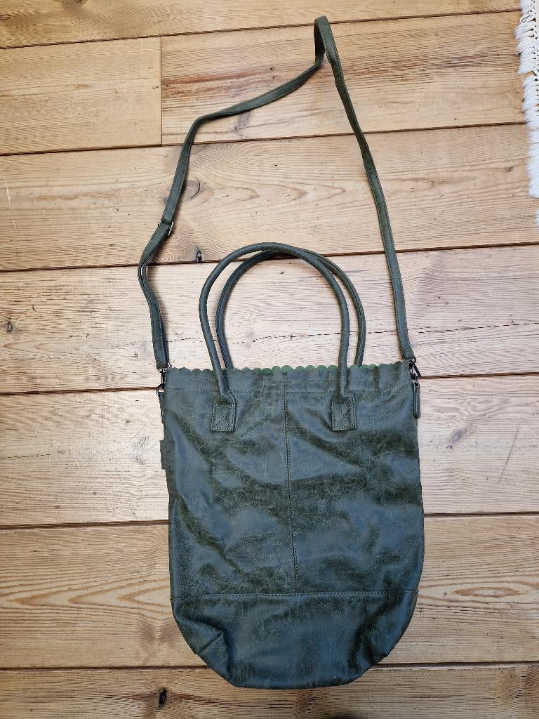 Schoudertas dames met portemonnee, Overige merken, Ophalen of Verzenden, Zo goed als nieuw, Leer