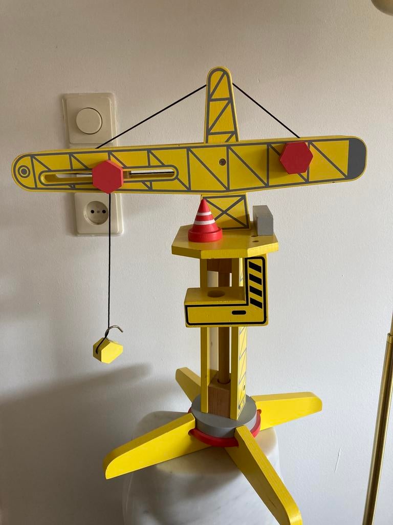 Houten hijskraan, Kinderen en Baby's, Speelgoed | Houten speelgoed, Ophalen, Zo goed als nieuw