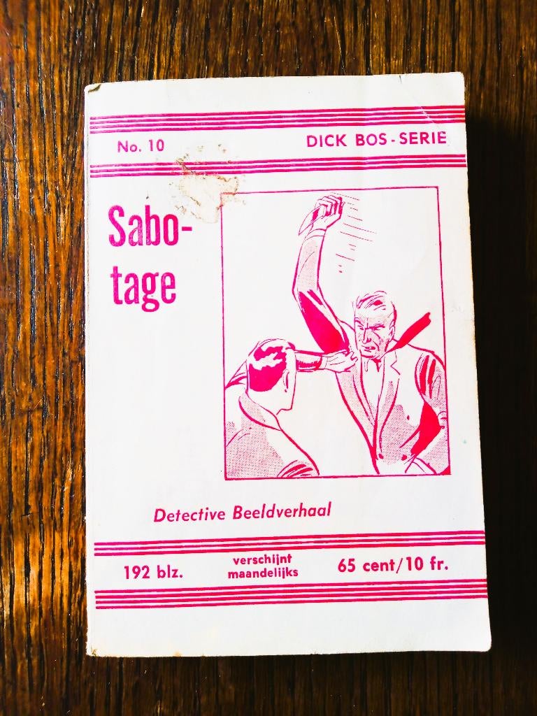 dick bos-sabotage nr.10 uit 1962/nooit gedacht, Gelezen, Alfred Mazure, Eén stripboek, Ophalen of Verzenden