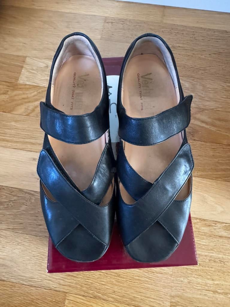 Zgan zwarte Verhulst sandalen mt 39 mrt klittenband, Kleding | Dames, Ophalen of Verzenden, Zo goed als nieuw, Zwart, Sandalen of Muiltjes