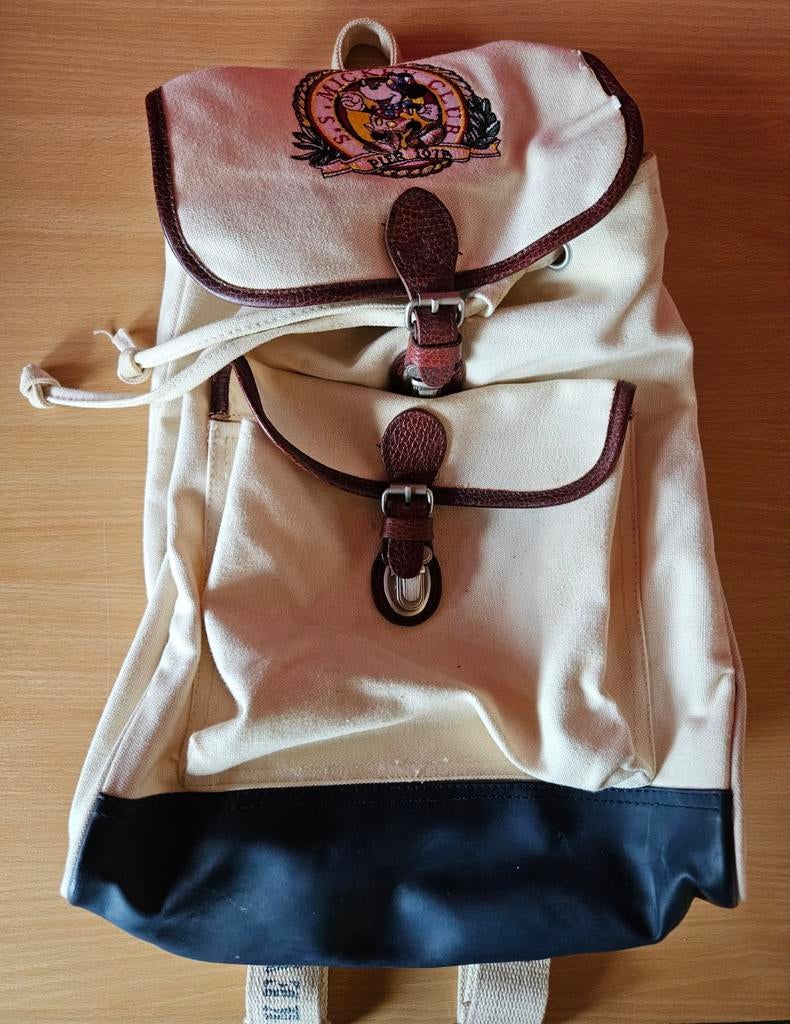 Vintage Disney rugzak tas S.S. Mickey Club, Ophalen of Verzenden, Mickey Mouse, Gebruikt, Tas, Koffer of Zak