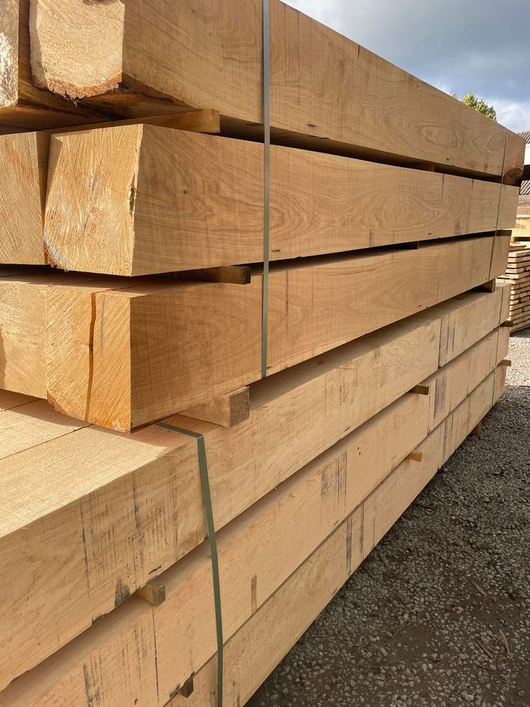 Eiken balken 20x20  250cm 300 cm 400 cm 500 cm, Ophalen, Zo goed als nieuw, 250 cm of meer, Balken