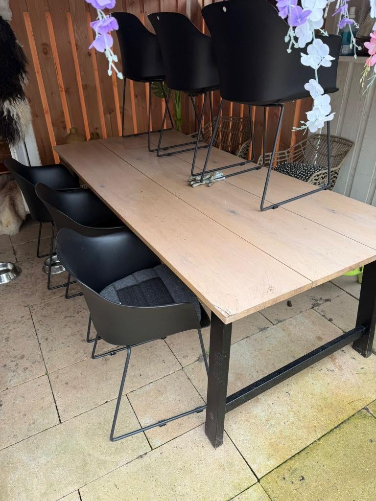 Eettafel, Huis en Inrichting, Tafels | Eettafels, Gebruikt, 200 cm of meer, 50 tot 100 cm, Vijf personen of meer