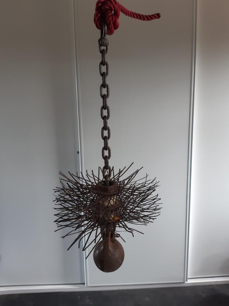 Schoorsteenveegborstel staal 20 cm, Ophalen of Verzenden