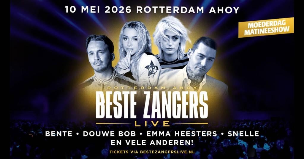 Beste zangers 2026, Tickets en Kaartjes, Theater | Cabaret en Komedie, Twee personen, Mei