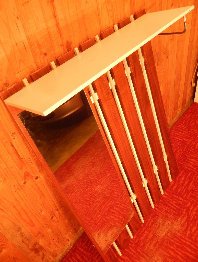 Retro Spiegel kapstok Wandspiegel Hal Meubel wandkapstok, Gebruikt, 100 tot 150 cm, Hout, Ophalen