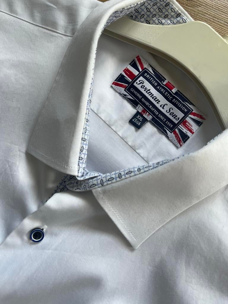 Wit overhemd Portman & Sons XXL, Ophalen of Verzenden, Zo goed als nieuw, Wit, Overige halswijdtes