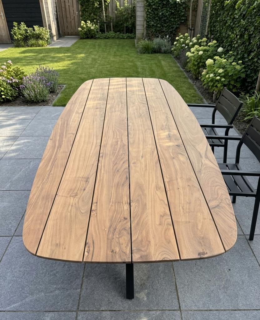 Deens ovaal eettafels in&outdoor faillissement tuintafels, Huis en Inrichting, 100 tot 150 cm, Ophalen of Verzenden, Ovaal, Nieuw